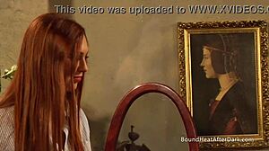 Madame in lingerie teases orgasm