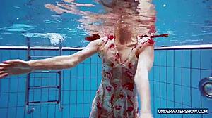 martina the hot croatian keeps up her steamy poolside performance.