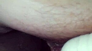 wife casually takes big black cock in anal while using her wand