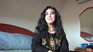 brunette milf with big tits swallows monster cock cum