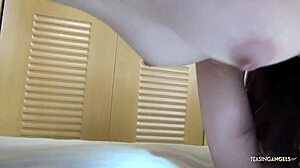 Brunette Babe with Small Tits Fucked in Pussy and Mouth