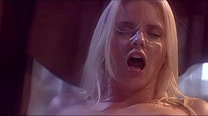 hannah deepthroats the cock fully, moaning as he cums on her tits