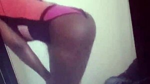 Step sister is dancing in the living room