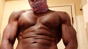 Brunette Worships Hairy Big Black Cock in Muscular Maledom Humiliation Session