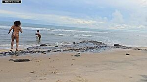 Beach Fun Turns Into Wild Brazilian Interracial Threesome Sex