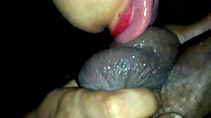 Latina amateur gives first blowjob at home