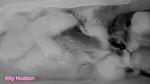 kity hudson indulges in a steamy bath with her favorite toy