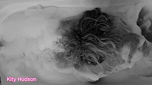 kity hudson indulges in a steamy bath with her favorite toy