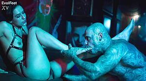 place feet on lap while licking soles