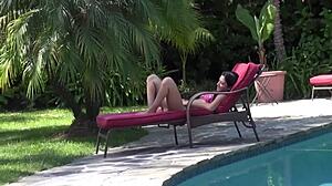 Stepdaughter Mandy Sky enjoys sucking her stepfather’s semen