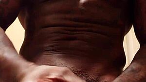 Brunette Worships Hairy Big Black Cock in Muscular Maledom Humiliation Session