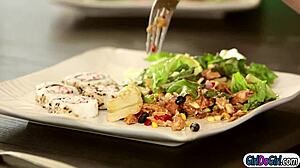 Stepmom dominates stepteen into licking her wet slit