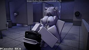 Bathroom Sex Session Turns Wild with Blowjob and Riding. Hot Cowgirl Action Follows!