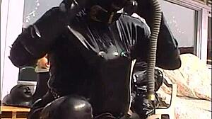 Roxina in Retro Rubber Shiny Outfit