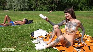 Wore vibro panties and sucked off an Italian!