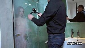 Teen blows cock in POV view before slim pussy gets screwed