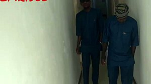 African Men Pound Cheating Wife's Pussy to Creampie