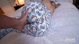 Stepmom wakes up to a hard cock and quick relief