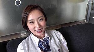 Japanese Gal's Tanned Skin and Firm Tits in Hot Action