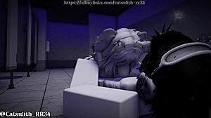 Bathroom Sex Session Turns Wild with Blowjob and Riding. Hot Cowgirl Action Follows!