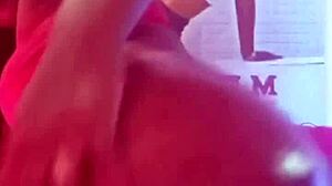 Sensual brunette teen sensualizing for fans