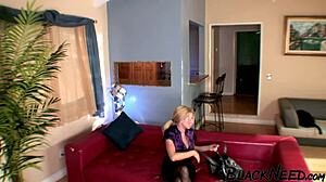 Blonde wife cheats with big black cock on camera.