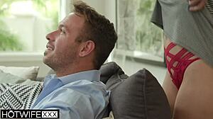 Beautiful Asian Hotwife Excitedly Sucks Big Cock in Quickie for Cuckold Husband