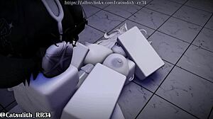 Bathroom Sex Session Turns Wild with Blowjob and Riding. Hot Cowgirl Action Follows!