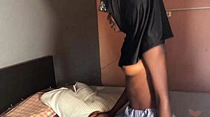 Petite Slut Seat Mate Rides Monster Cock On Bed After School