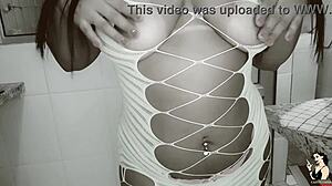 suellen santos shows big ass and tits in private live