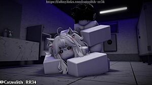 Bathroom Sex Session Turns Wild with Blowjob and Riding. Hot Cowgirl Action Follows!