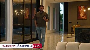 Smoking hot blonde's tight pussy stretched by monster cock in hardcore fucking and oral