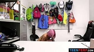 Teen shoplifter Luna Legend gets punished by Officer Jovan
