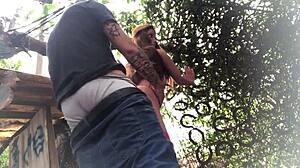 outdoor fun banging redhead sex doll's tight ass