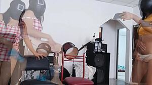 brunette and stepsister flash vaginas on independence day, such slutty indians