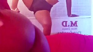 Sensual brunette teen sensualizing for fans