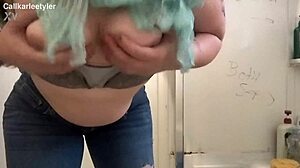 Feeling myself with big tits and boobs