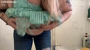 Feeling myself with big tits and boobs