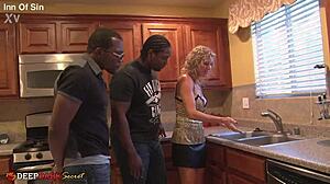 jade feels intense pleasure calling plumbers for creampie threesome