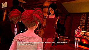 A harem themed hotel in a visual novel game