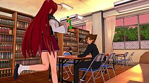 In the anime hs dxd, akeno is fucking while rias watches the ntr madness scene