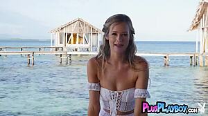 Blonde MILF Olivia Preston strips for Playboy perfection