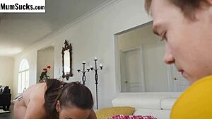 Sexy milf melanie hicks catches stepson looking at her tits