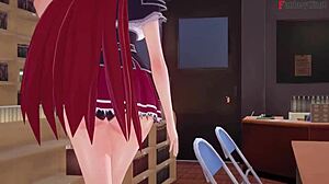 In the anime hs dxd, akeno is fucking while rias watches the ntr madness scene