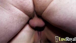 Busty Babe Bent Over Takes Cock With Legs Spreading Wide