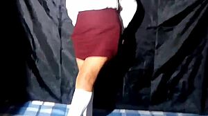 Cute teen begs prof for just the tip outdoors