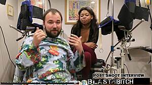 Minnie roses face blasted with cum after blowjob and pussy spreading