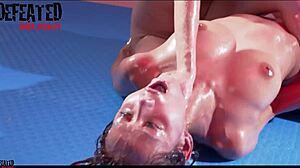 Interracial lesbians Amirah Adara and friends have a hot oil massage with a happy ending