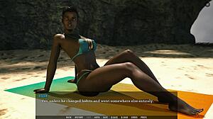 Ebony Goddess Fucked Hard on Beach in Sexy Hentai Tale