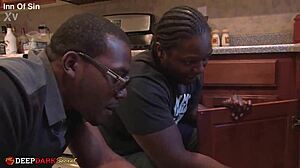 jade feels intense pleasure calling plumbers for creampie threesome